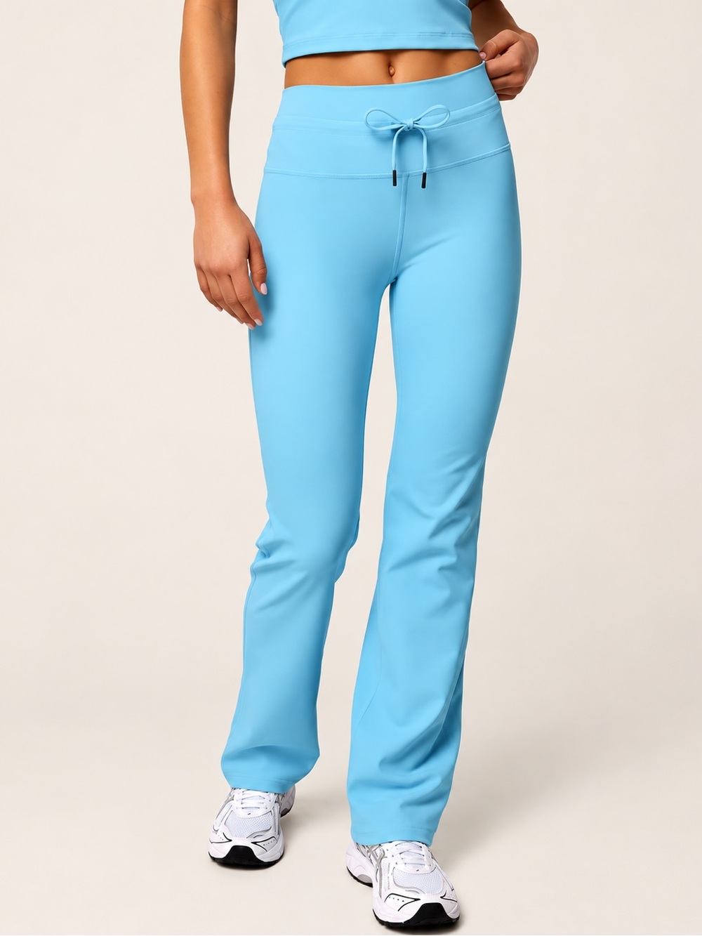 NWT Greyson Cleo Flare High-Rise Ribbed Legging in Blue Heaven Size S